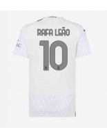 AC Milan Rafael Leao #10 Vieraspaita Naisten 2023-24 Lyhythihainen